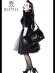 画像7: [再入荷]  "MOTH BLACK" satchel black velvet cameo bag, gothic handbag　髑髏蛾黒 (7)