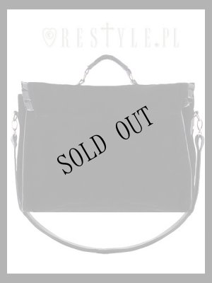 画像4: [再入荷]  "MOTH BLACK" satchel black velvet cameo bag, gothic handbag　髑髏蛾黒 (4)