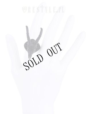 画像4: "GAZELLE SKULL BLACK" ring (4)