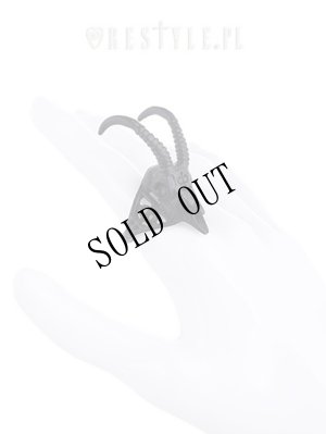 画像2: "GAZELLE SKULL BLACK" ring (2)