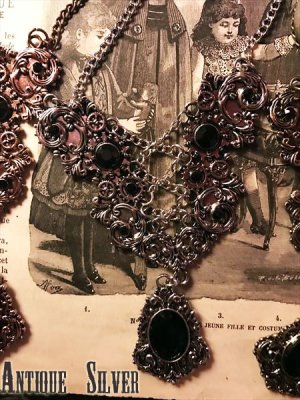 画像4: Steampunk accessory Gear　歯車と編み上げのネックレス (4)