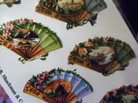 画像2: 【再入荷】Victorian Fan　扇子のシール