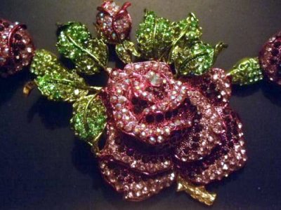 画像2: イタリア製フルスワロフスキー大輪の薔薇のジュエリーセット