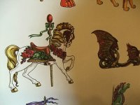 画像1: Decorative Carousel Animals Stickers