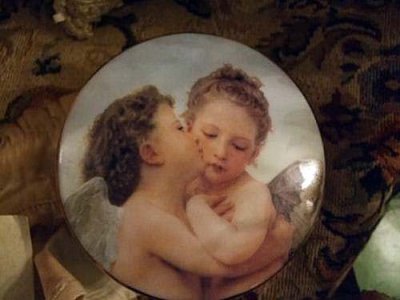 画像1: 【再入荷】Adolphe William Bouguereau画　天使陶器小物入れ