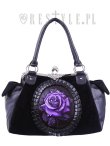 画像1: [再入荷] Cameo bag "PURPLE ROSE" Black Velvet, gothic, romantic handbag (1)