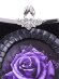 画像3: [再入荷] Cameo bag "PURPLE ROSE" Black Velvet, gothic, romantic handbag (3)