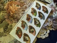 画像1: 【再入荷】Victorian Fan　扇子のシール