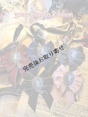 画像1: リボンタイ・ブローチ・ヘアクリップに　3way Cameo Ribbon (1)