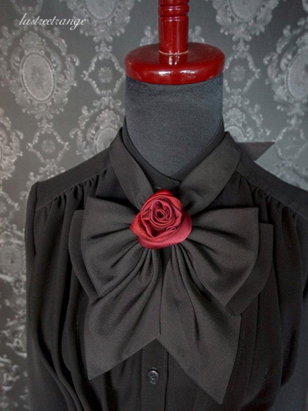 画像1: lustreetrange rose ribbon tie (1)