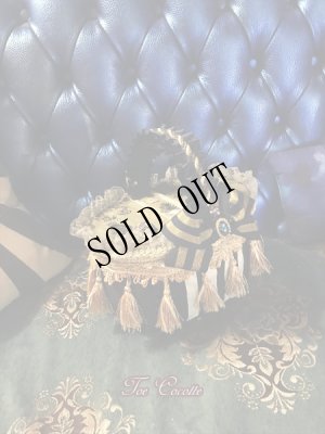 画像2: パノラマかごバッグ　"Toe CocotteのRoyal Cross籠バッグ"　ストライプ (2)