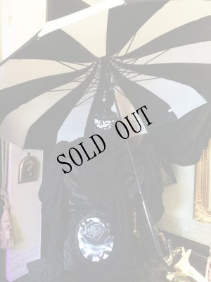 画像5: [再入荷]"CABARET" Waterproof gothic STRIPES　umbrella, parasol (5)