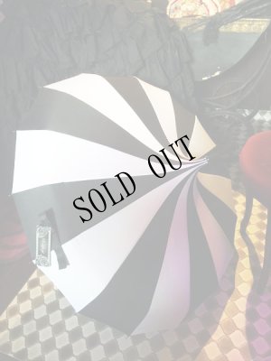 画像9: [再入荷]"CABARET" Waterproof gothic STRIPES　umbrella, parasol (9)