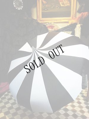 画像7: [再入荷]"CABARET" Waterproof gothic STRIPES　umbrella, parasol (7)