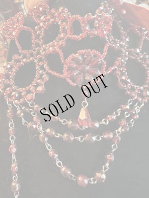 画像5: ブルゴーニュ　ビーズ細工チョーカー (5)