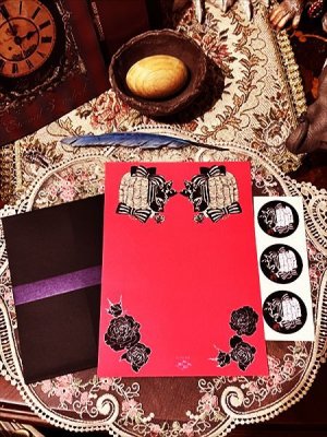 画像3: [再入荷] 「黒猫嬢」レターセット (3)