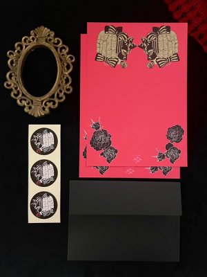 画像7: [再入荷] 「黒猫嬢」レターセット (7)